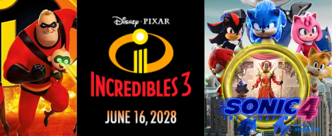 Os Incríveis 3 e Sonic 4 Ganham Novidades! Confira as Datas e os Elencos