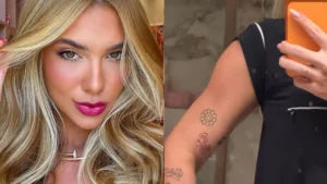 As tatuagens em questão são dois novos desenhos delicados que Virginia escolheu para homenagear ainda mais a família